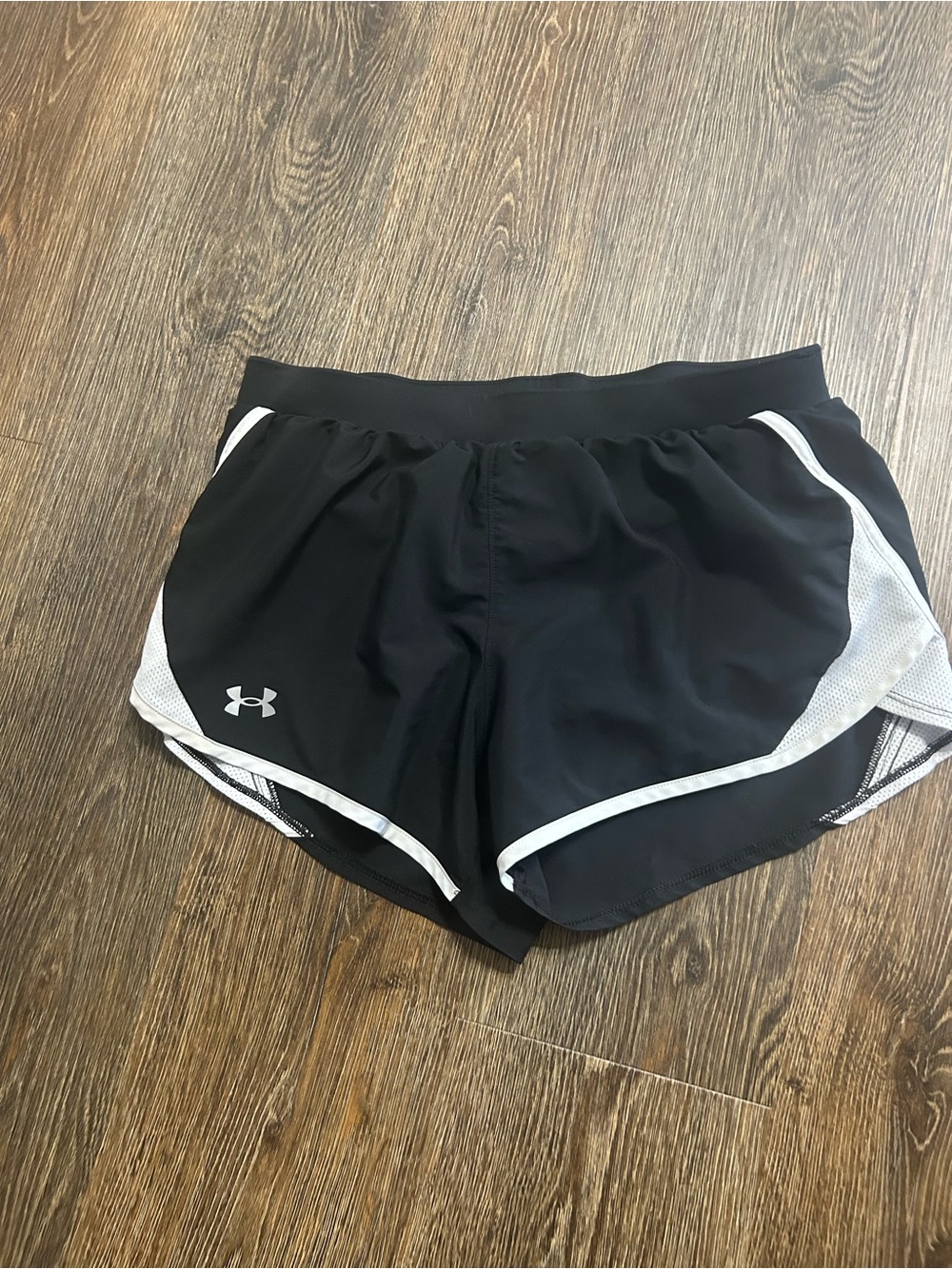 Under Armour Black Women’s Athletic Shorts with White Trim